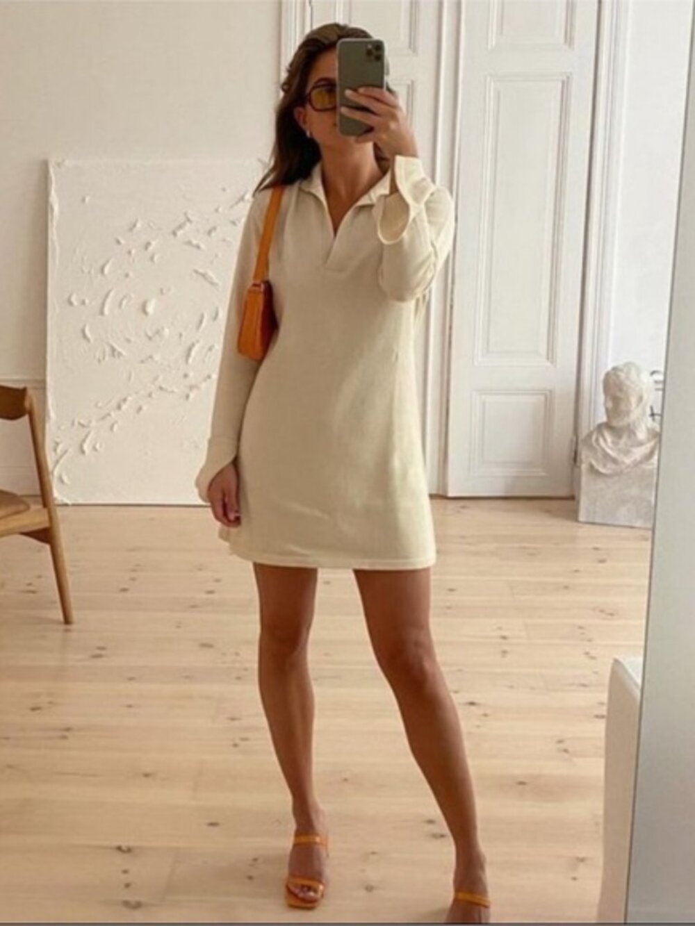 Djerf Avenue Getaway Dress - Cream - Size Small - Picture 2 of 2
